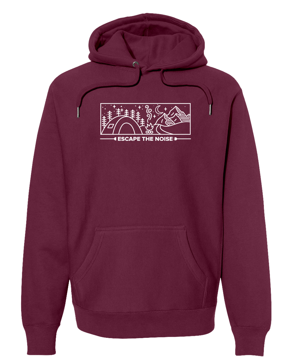ESCAPE THE NOISE CAMPING SCENE Super Heavyweight Hoodie