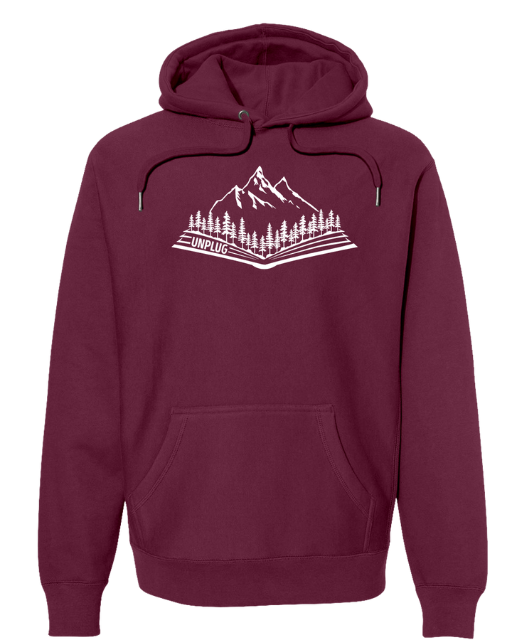 OPEN BOOK MOUNTAIN SCENE Super Heavyweight Hoodie