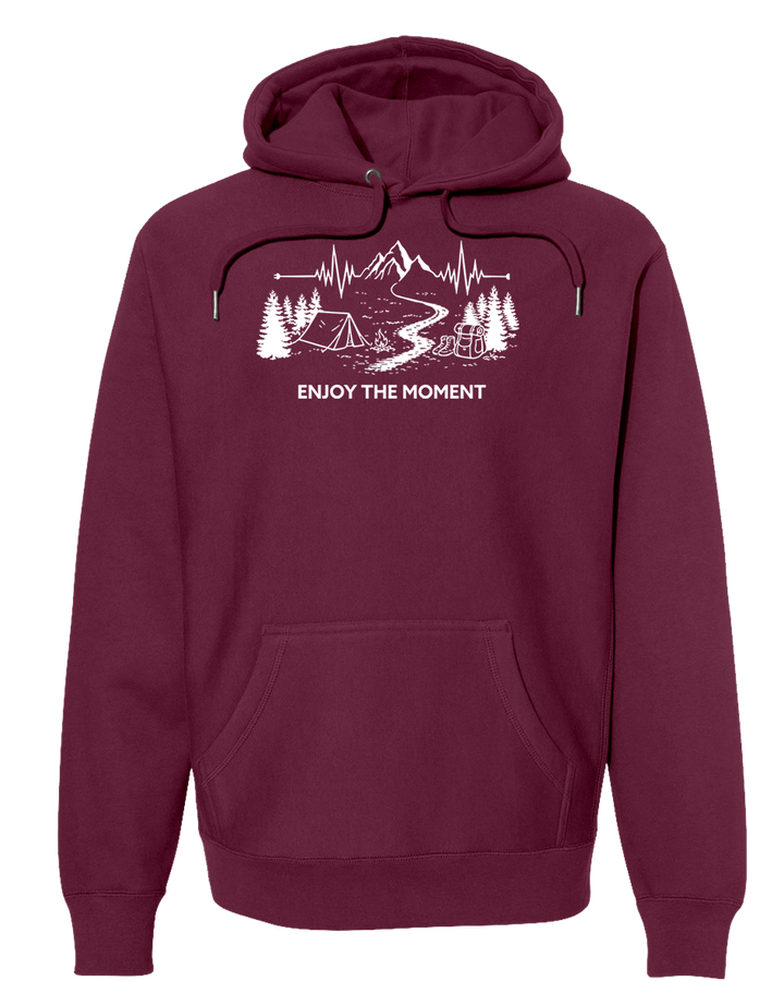 ENJOY THE MOMENT (MOUNTAIN SCENE) Super Heavyweight Hoodie