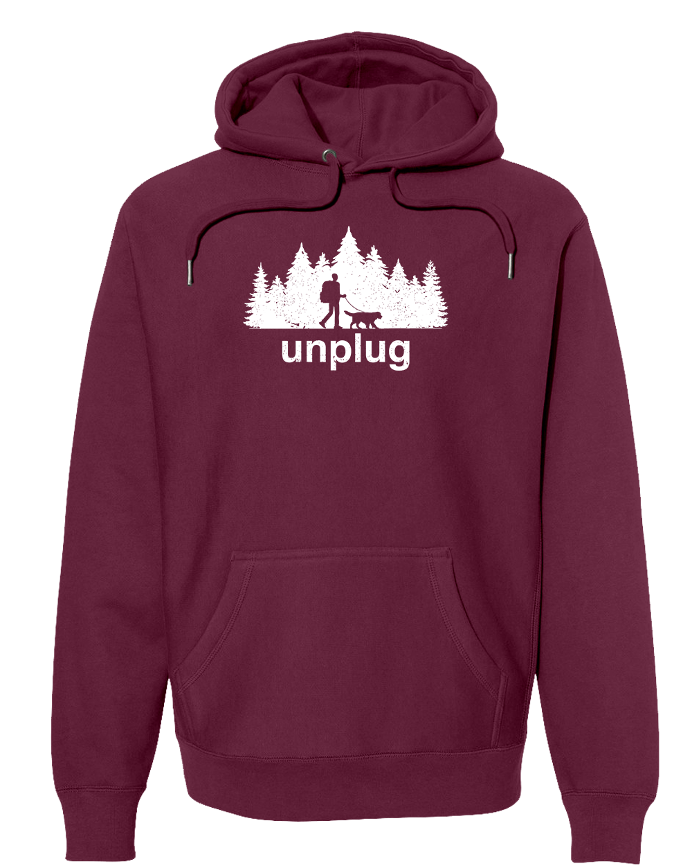 DOG WALKS IN THE WOODS Super Heavyweight Hoodie