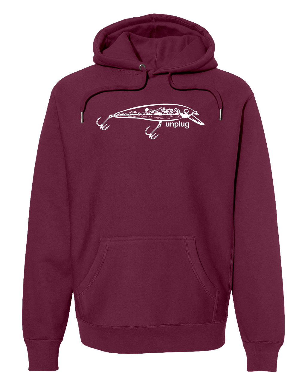 FISHING LURE MOUNTAIN SCENE Super Heavyweight Hoodie