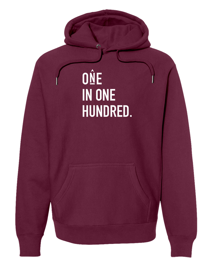 ONE IN ONE HUNDRED STACKED Super Heavyweight Hoodie