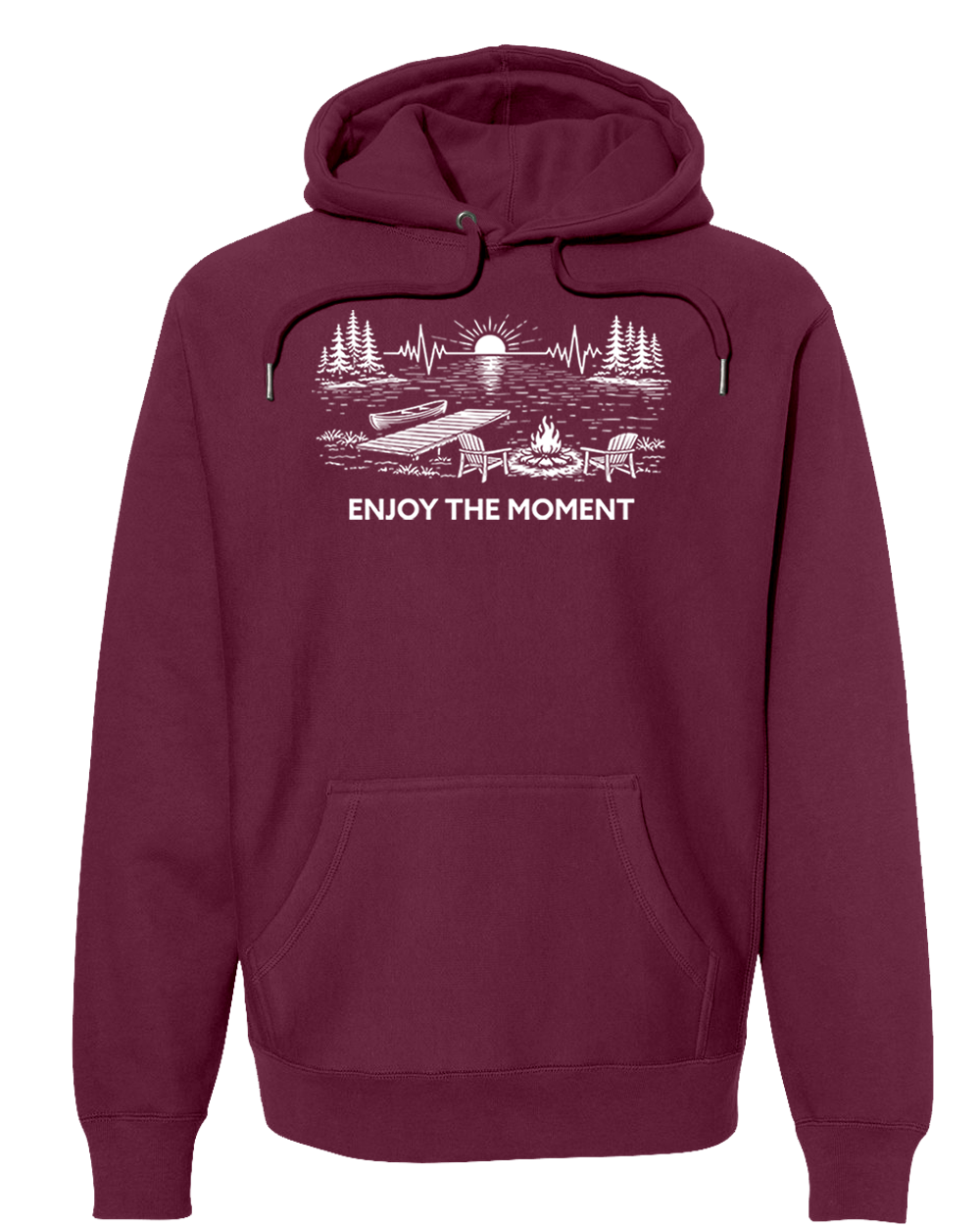 ENJOY THE MOMENT (LAKE SCENE) Super Heavyweight Hoodie