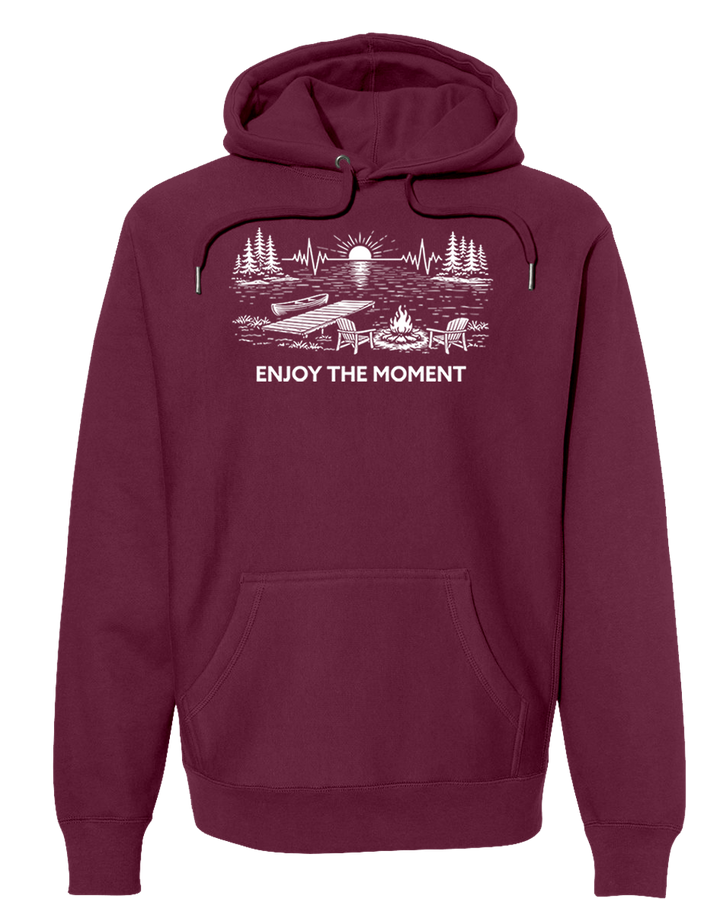 ENJOY THE MOMENT (LAKE SCENE) Super Heavyweight Hoodie