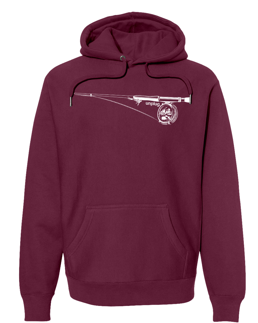 FLY FISHING MOUNTAIN SCENE Super Heavyweight Hoodie