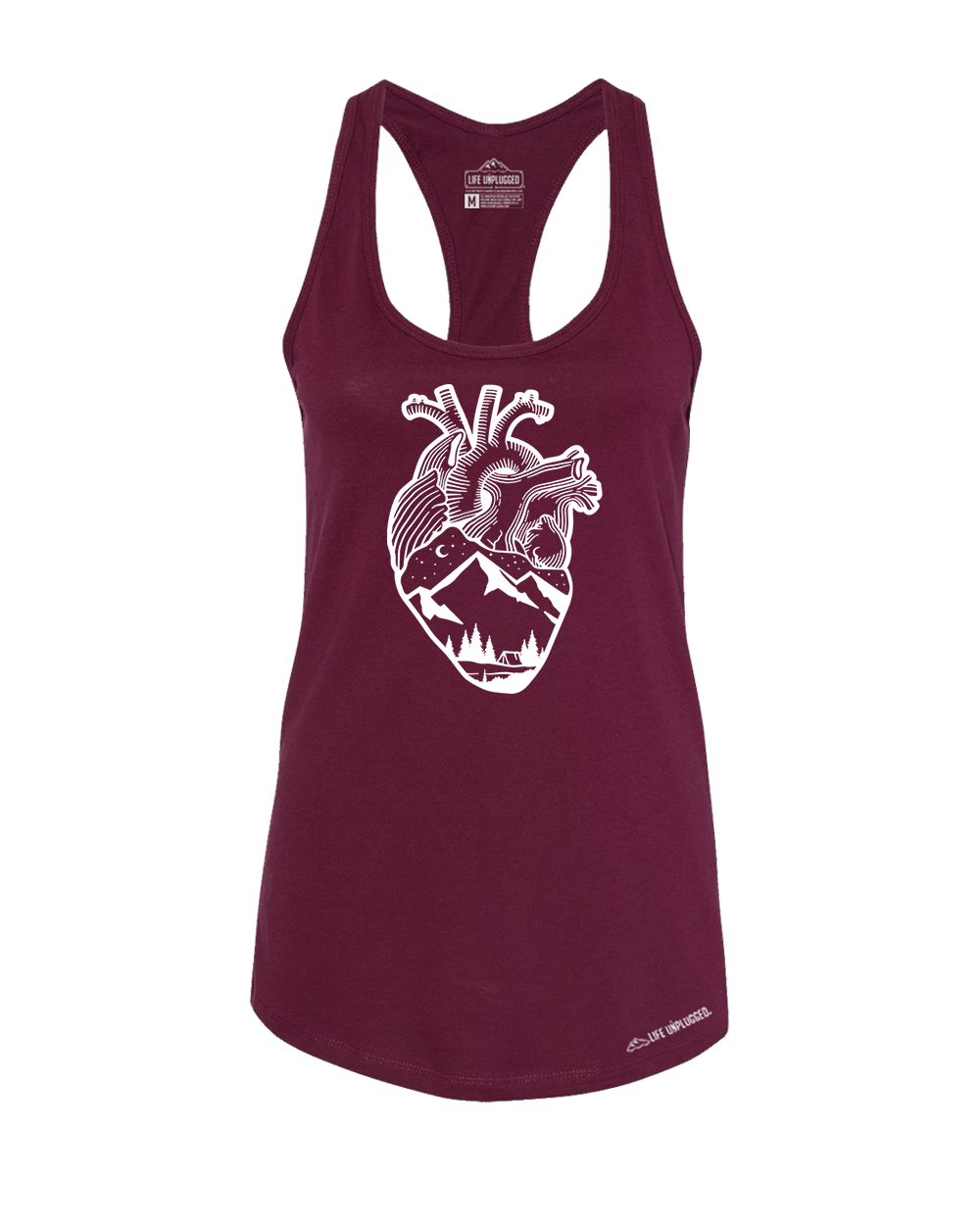 Anatomical Heart (Full Chest) Premium Women's Relaxed Fit Racerback Tank Top