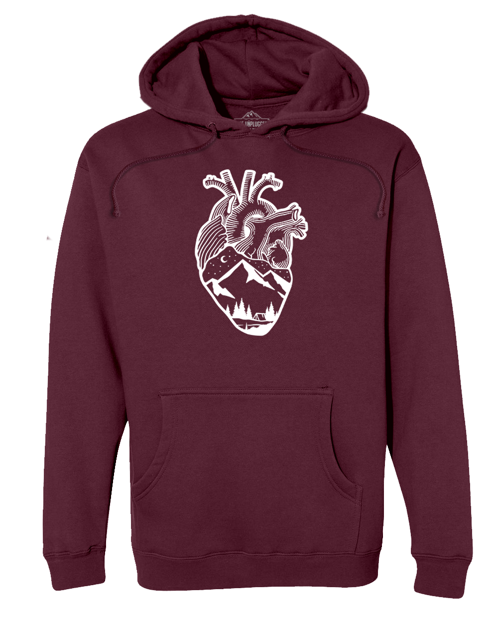 ANATOMICAL HEART (FULL CHEST) Premium Heavyweight Hooded Sweatshirt