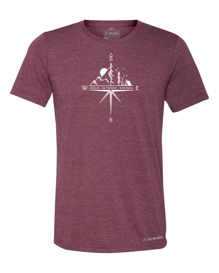 Compass Mountain Scene Premium Triblend T-Shirt