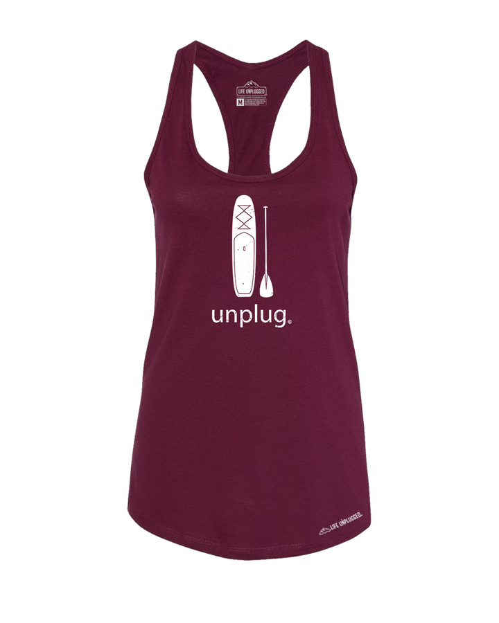Stand Up Paddle Board Premium Women's Relaxed Fit Racerback Tank Top - Life Unplugged