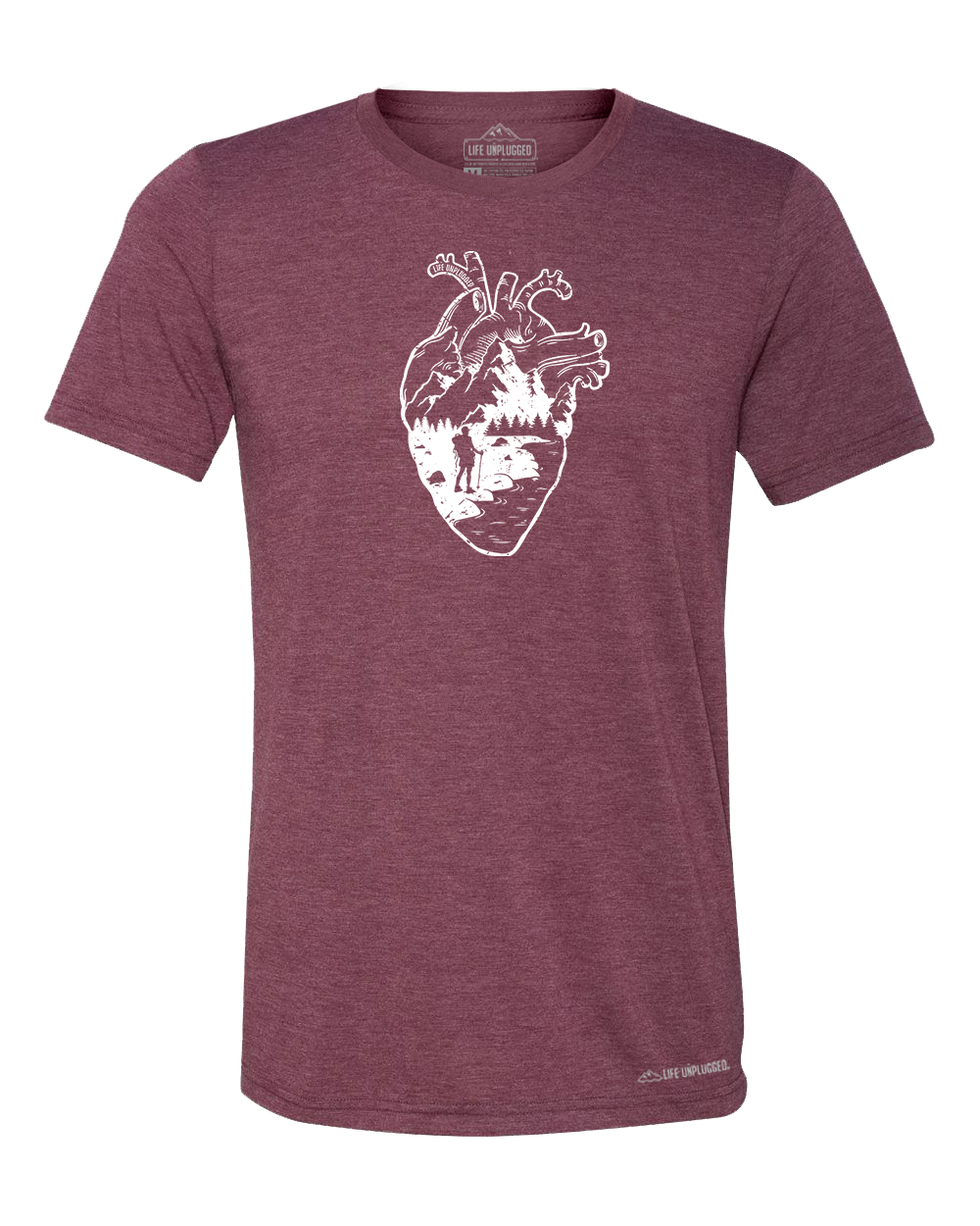Anatomical Heart Hiking Scene Premium Triblend T-Shirt