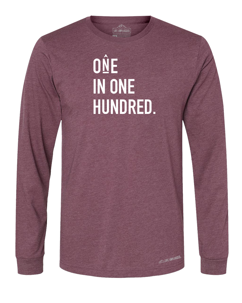 One in One Hundred Stacked Premium Polyblend Long Sleeve T-Shirt - Life Unplugged
