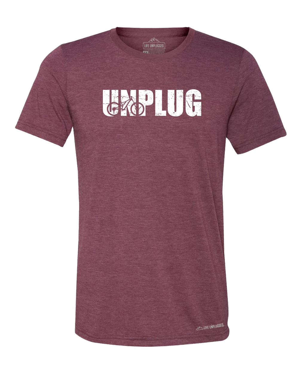 Unplug Mountain Bike Silhouette Premium Triblend T-Shirt - Life Unplugged