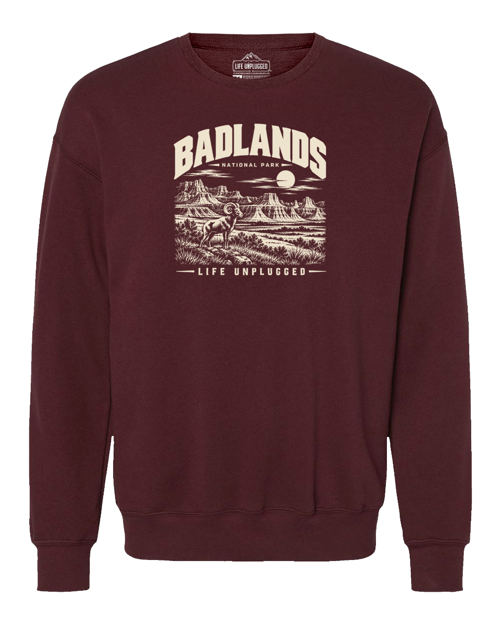 BADLANDS NATIONAL PARK Midweight Super Soft Crewneck