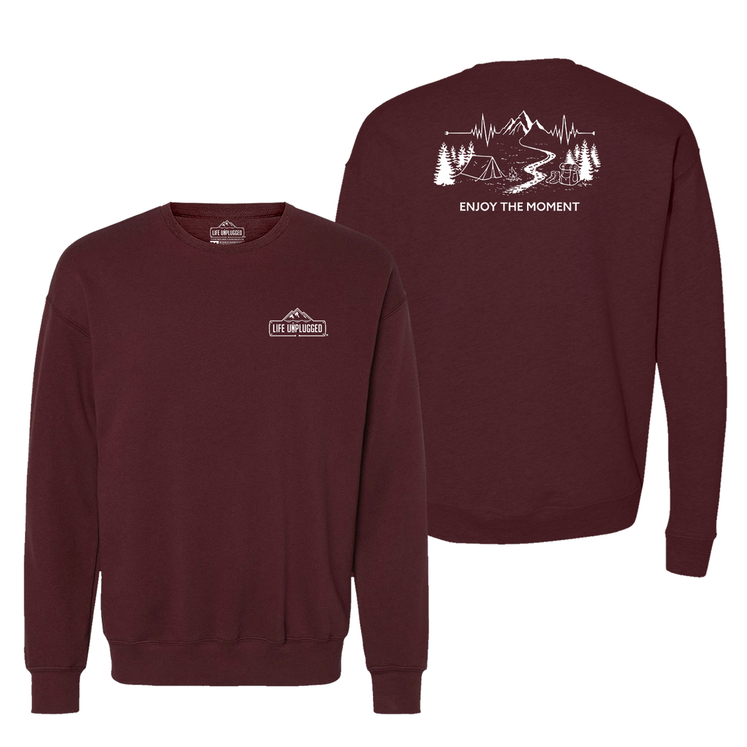 ENJOY THE MOMENT (MOUNTAIN SCENE) Midweight Super Soft Crewneck