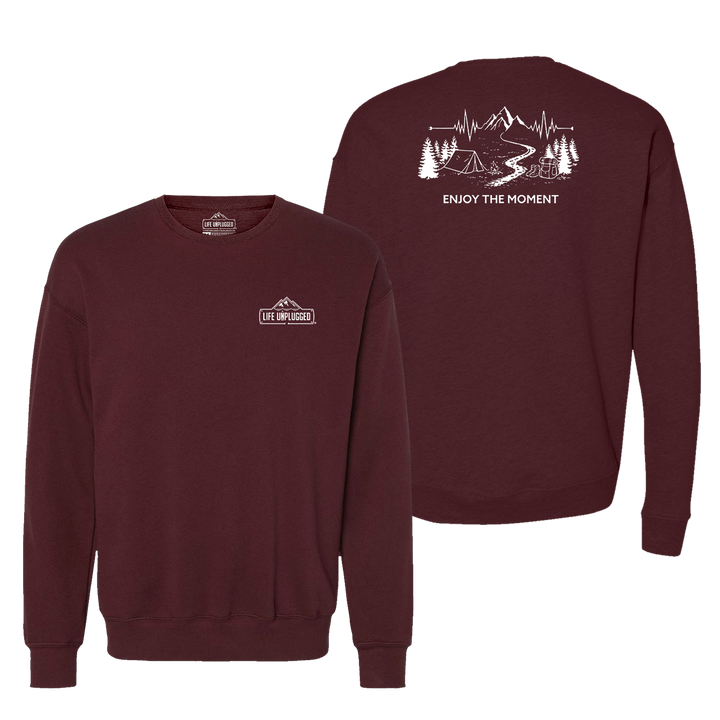 ENJOY THE MOMENT (MOUNTAIN SCENE) Midweight Super Soft Crewneck