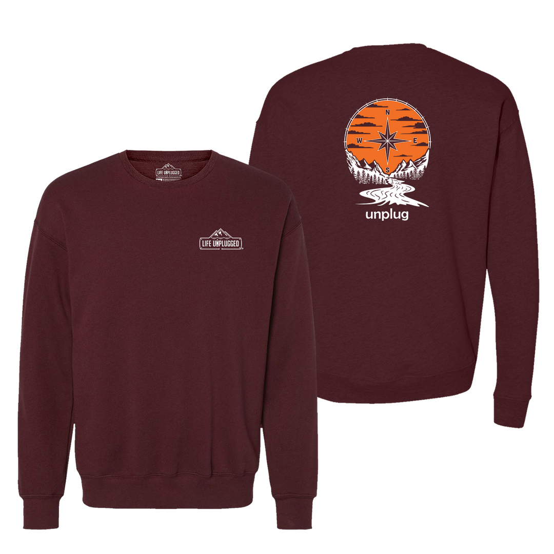 Compass Sunset Midweight Super Soft Crewneck Sweatshirt