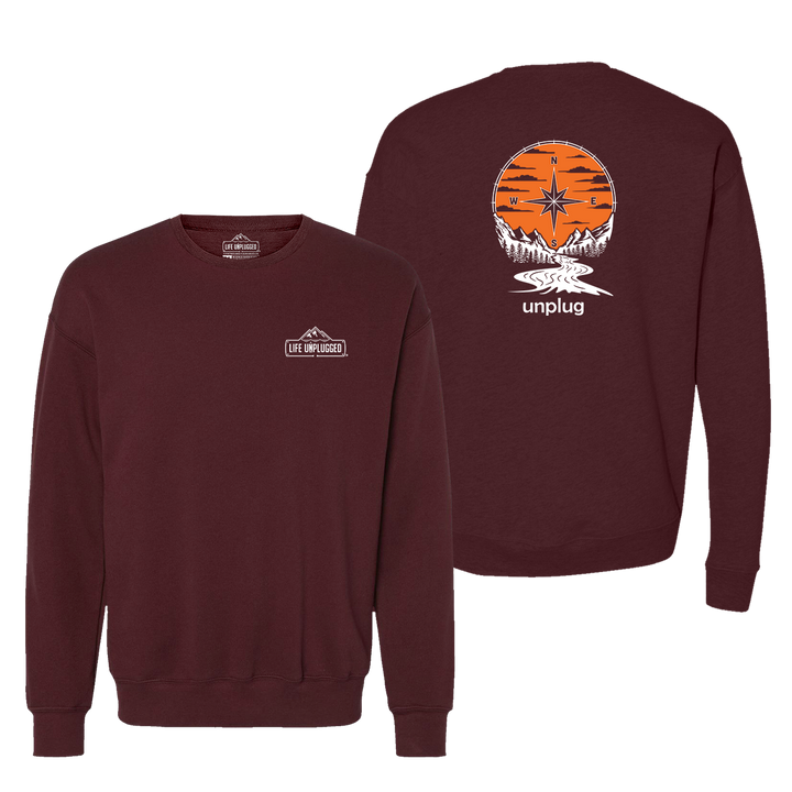 Compass Sunset Midweight Super Soft Crewneck Sweatshirt