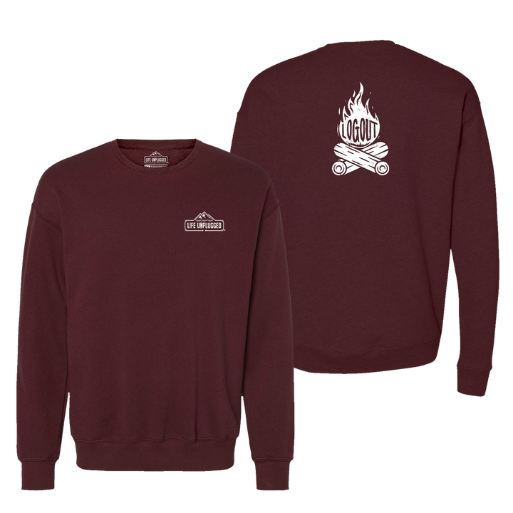Log Out Campfire Midweight Super Soft Crewneck Sweatshirt