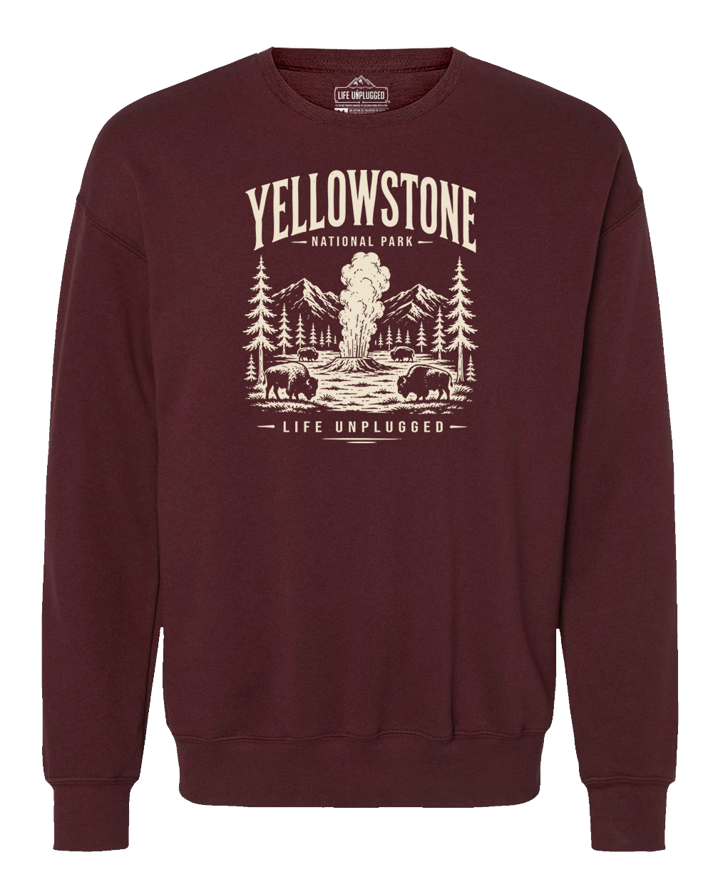YELLOWSTONE NATIONAL PARK Midweight Super Soft Crewneck
