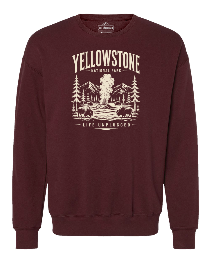 YELLOWSTONE NATIONAL PARK Midweight Super Soft Crewneck