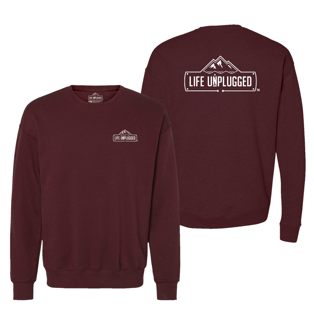 Life Unplugged Logo Midweight Super Soft Crewneck Sweatshirt