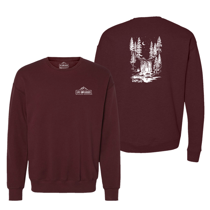 WATERFALL UNDER THE STARS Midweight Super Soft Crewneck Sweatshirt
