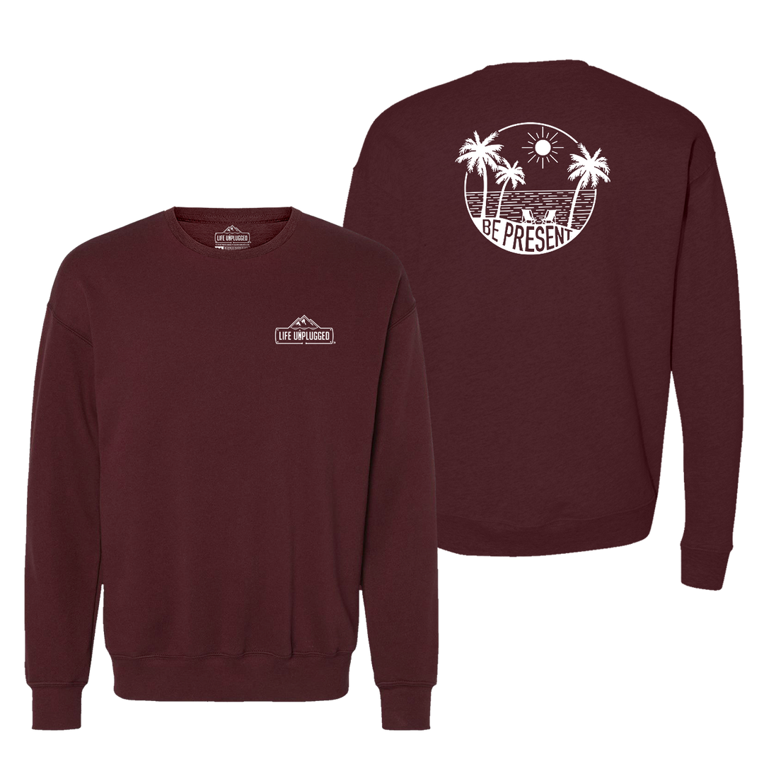 Be Present Beach Midweight Super Soft Crewneck Sweatshirt