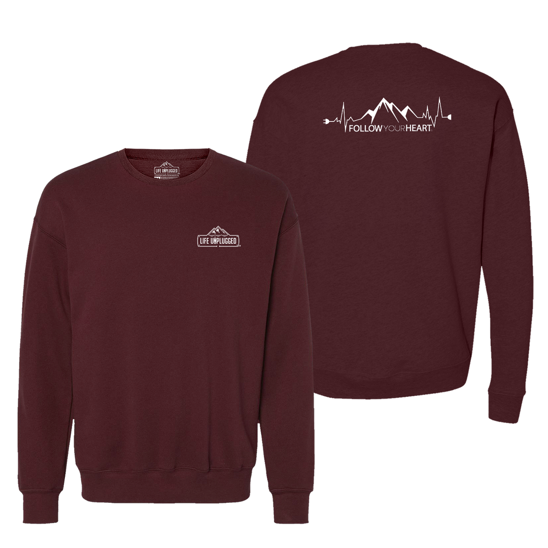 Follow Your Heart Midweight Super Soft Crewneck Sweatshirt