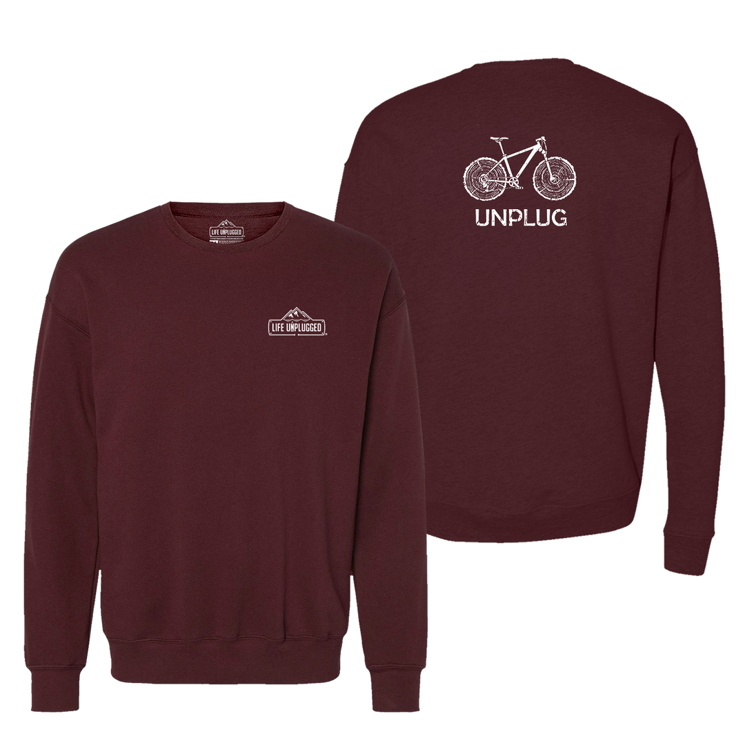 Mountain Bike Tree Stumps Midweight Super Soft Crewneck Sweatshirt