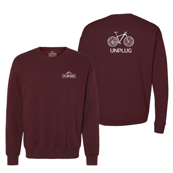 Mountain Bike Tree Stumps Midweight Super Soft Crewneck Sweatshirt