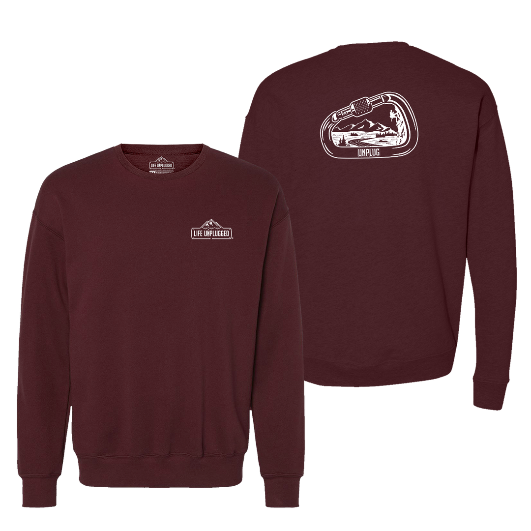 Rock Climbing Mountain Scene Midweight Super Soft Crewneck Sweatshirt