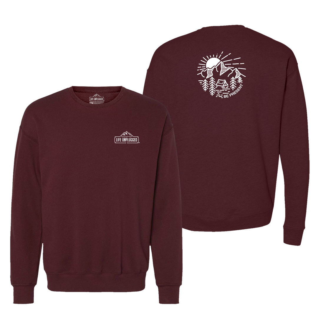 Mountain Sunset Midweight Super Soft Crewneck Sweatshirt