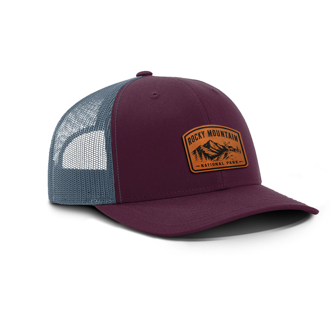 ROCKY MOUNTAIN NATIONAL PARK Snapback Leather Patch Hat