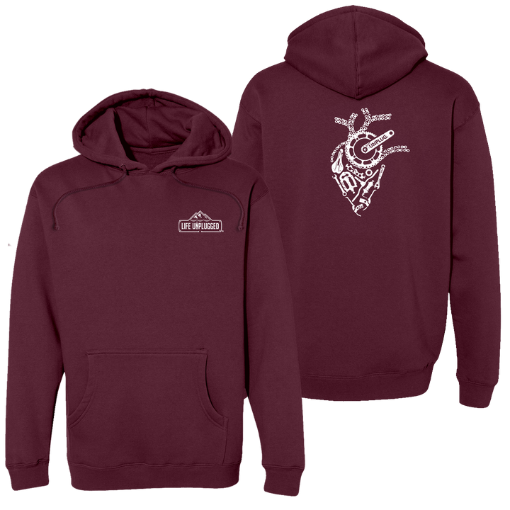 Anatomical Heart (bicycle Parts) Heavyweight Hoodie