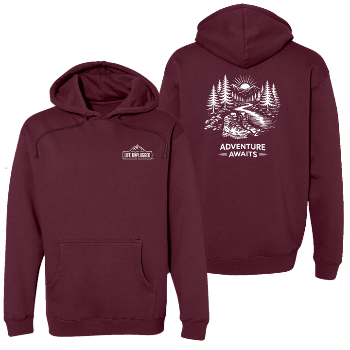 ADVENTURE AWAITS Heavyweight Hoodie