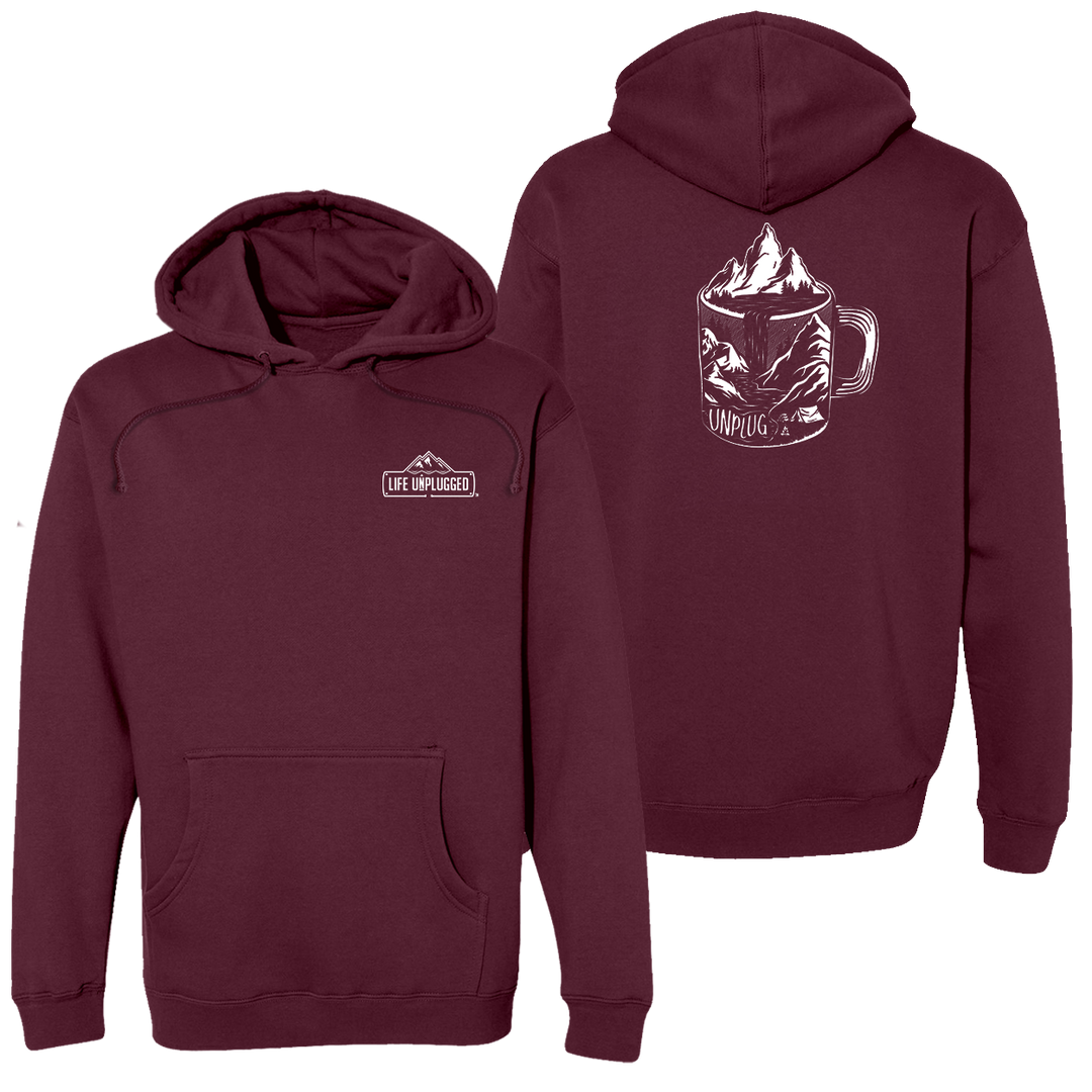 Coffee Mountain Scene Heavyweight Hoodie