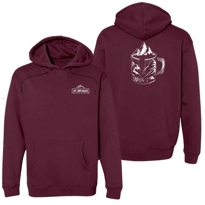 Coffee Mountain Scene Heavyweight Hoodie