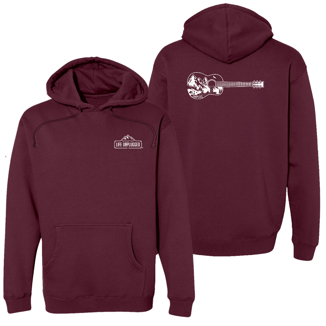 Guitar Mountain Scene Heavyweight Hoodie