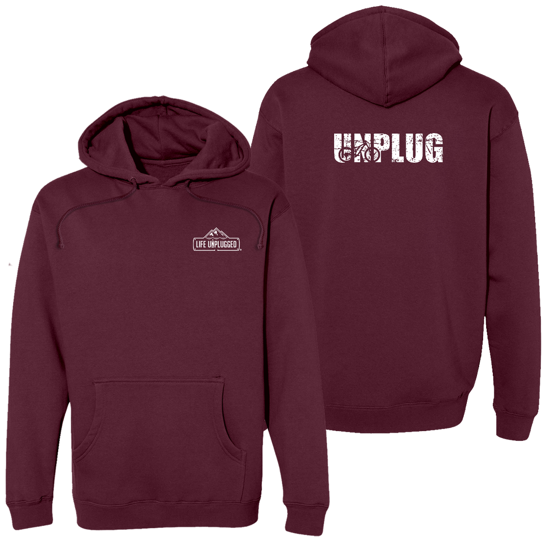 Unplug Mountain Bike Silhouette Heavyweight Hoodie