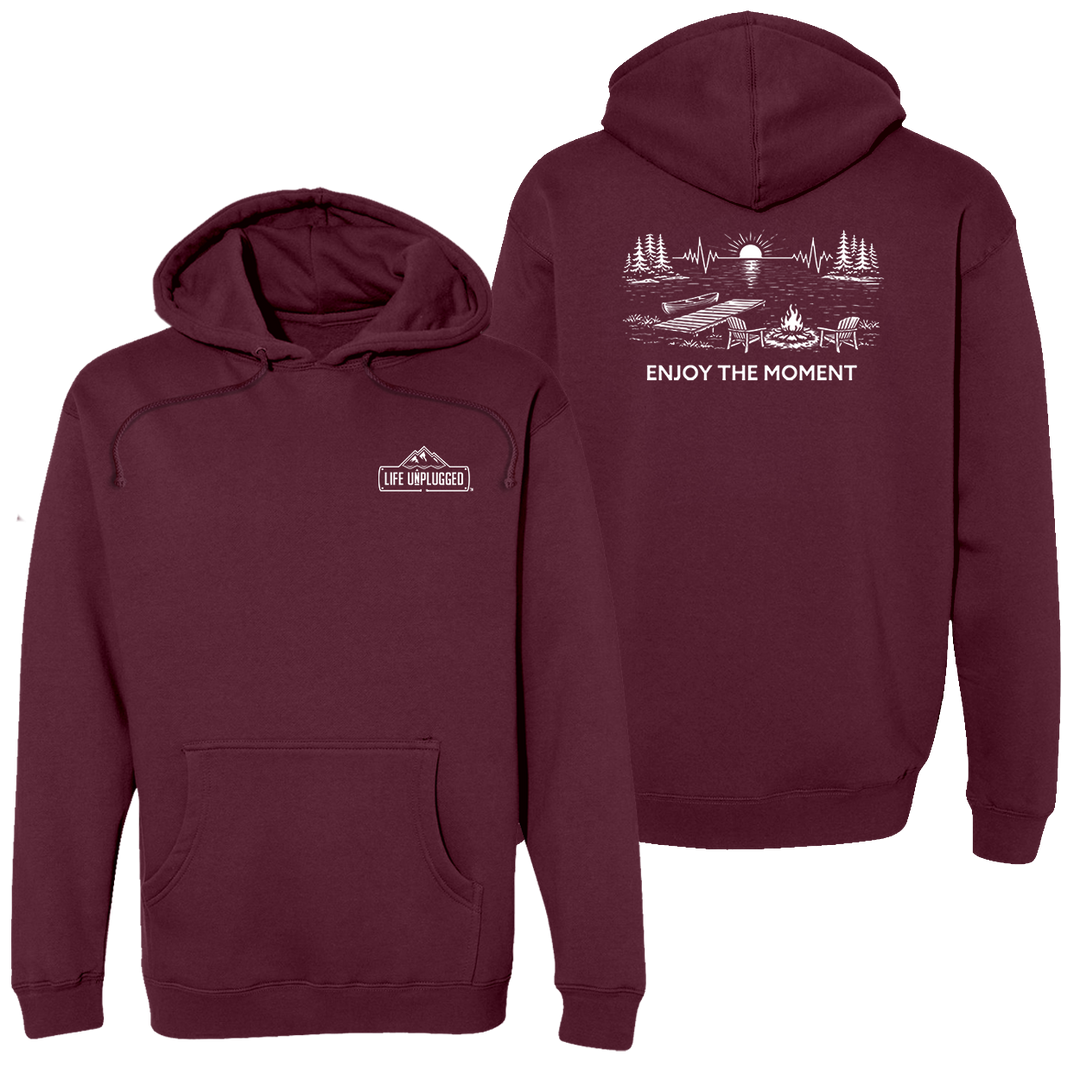 ENJOY THE MOMENT (LAKE SCENE) Heavyweight Hoodie