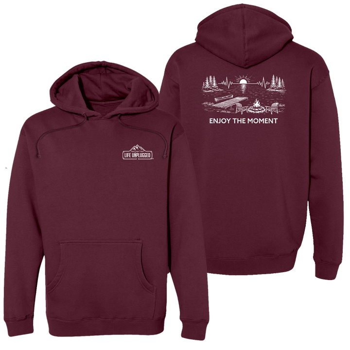 ENJOY THE MOMENT (LAKE SCENE) Heavyweight Hoodie