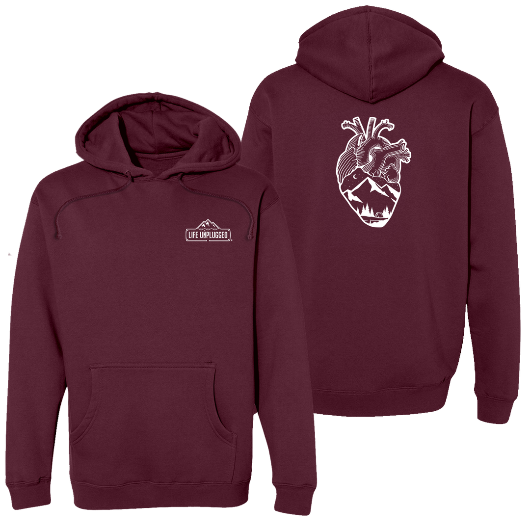 Anatomical Heart (full Chest) Heavyweight Hoodie