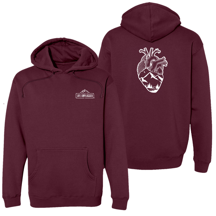 Anatomical Heart (full Chest) Heavyweight Hoodie