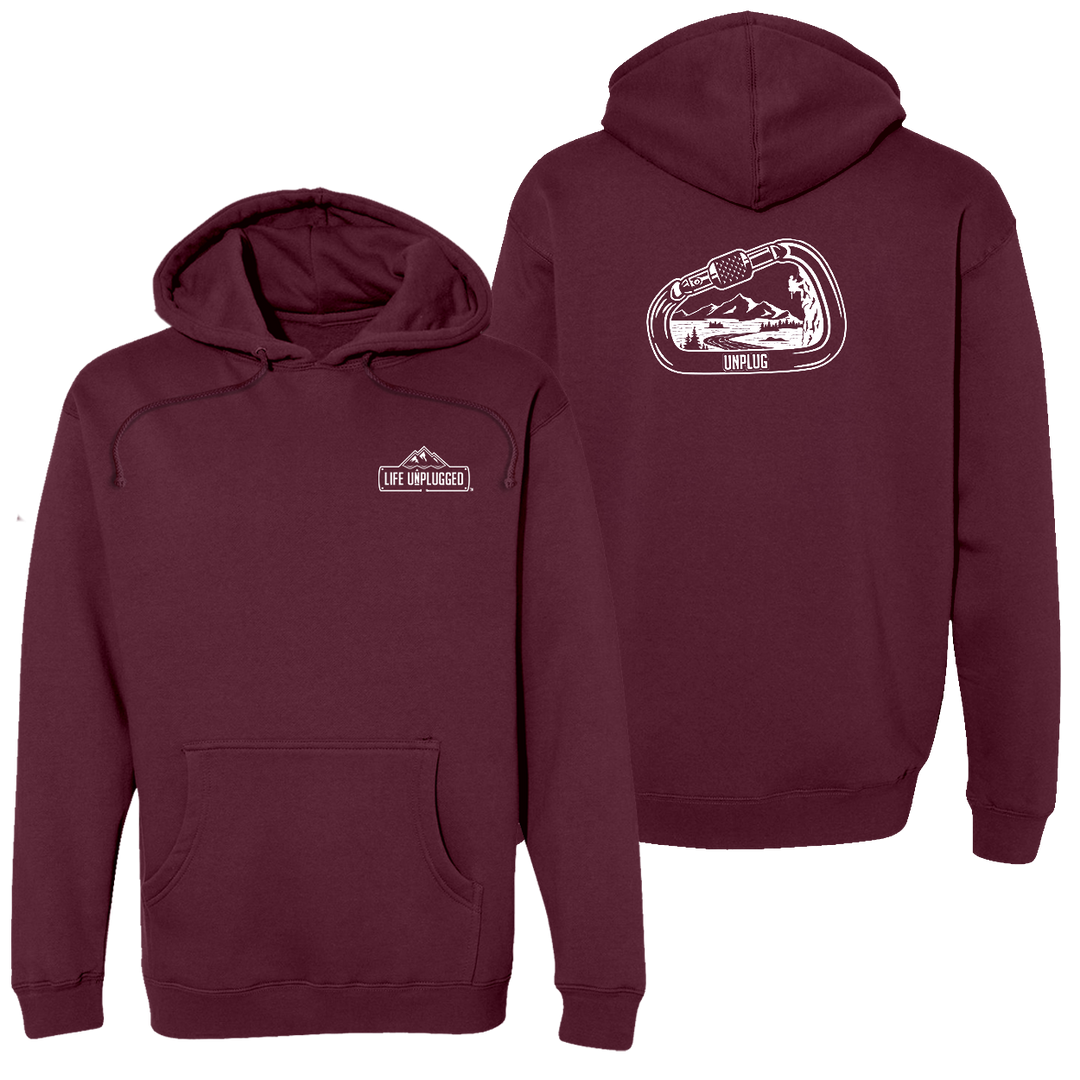 Rock Climbing Mountain Scene Heavyweight Hoodie
