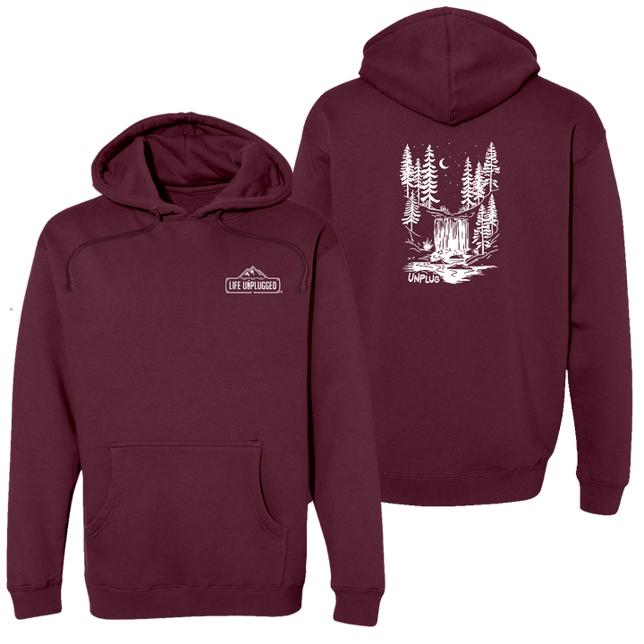 WATERFALL UNDER THE STARS Heavyweight Hoodie