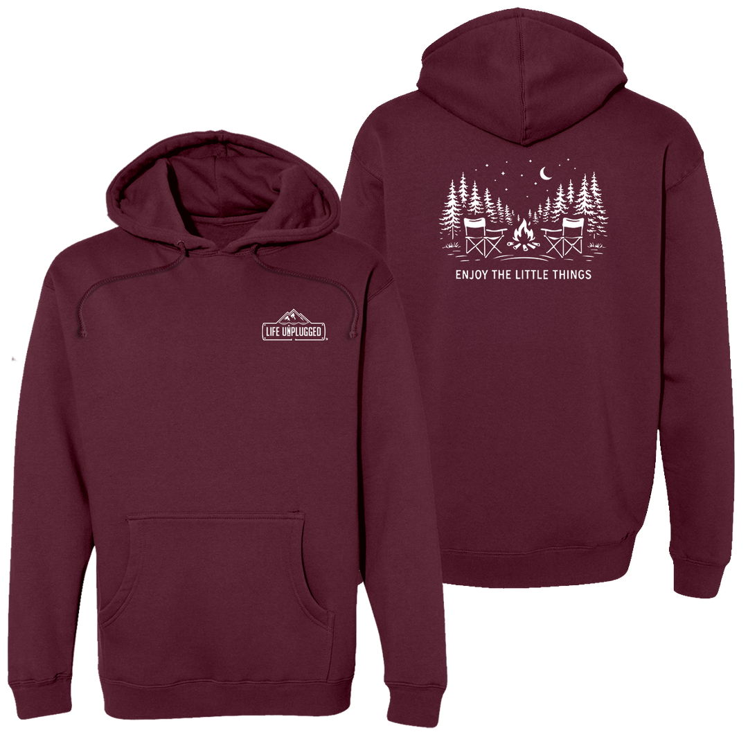 Enjoy The Little Things Campfire scene Heavyweight Hoodie