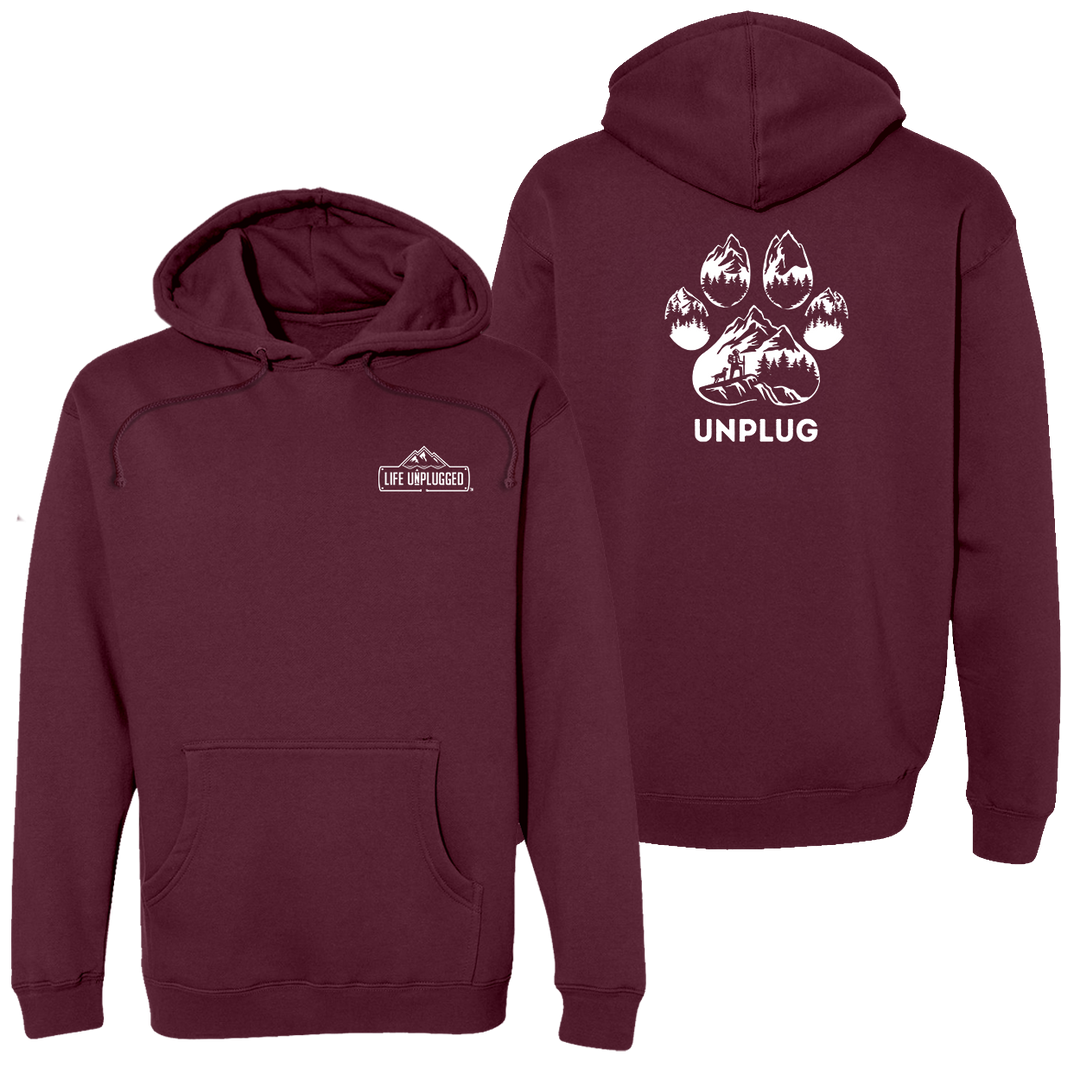 Paw Print Mountain Scene Heavyweight Hoodie