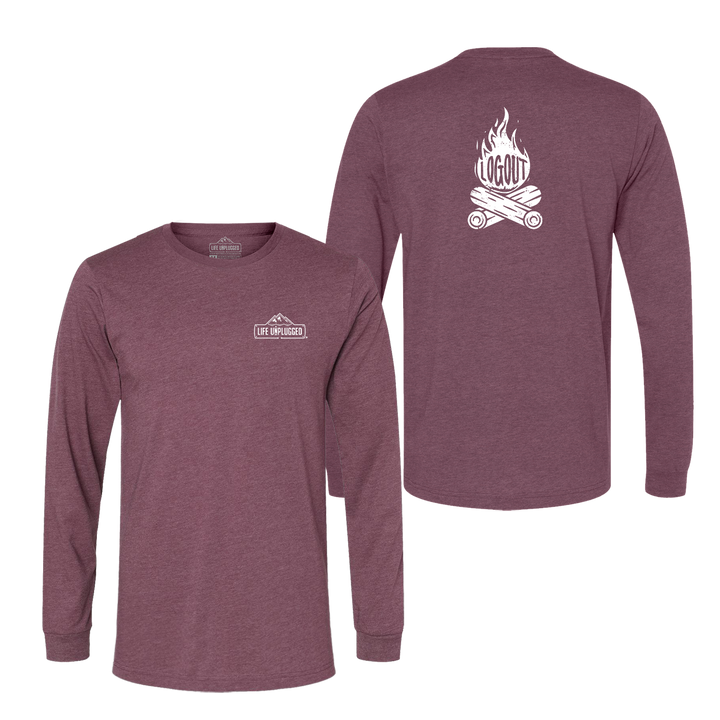 Log Out Campfire Long Sleeve T-Shirt
