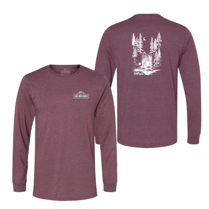 WATERFALL UNDER THE STARS Long Sleeve T-Shirt