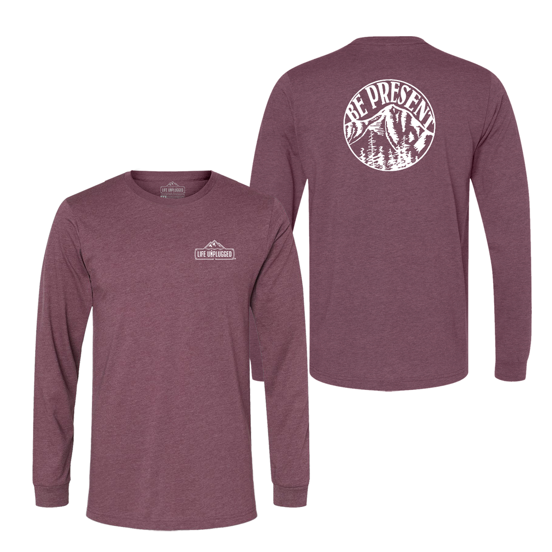 Be Present Mountain Long Sleeve T-Shirt
